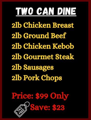 The Beckwith Butcher Two Can Dine